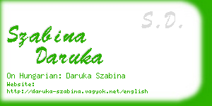 szabina daruka business card